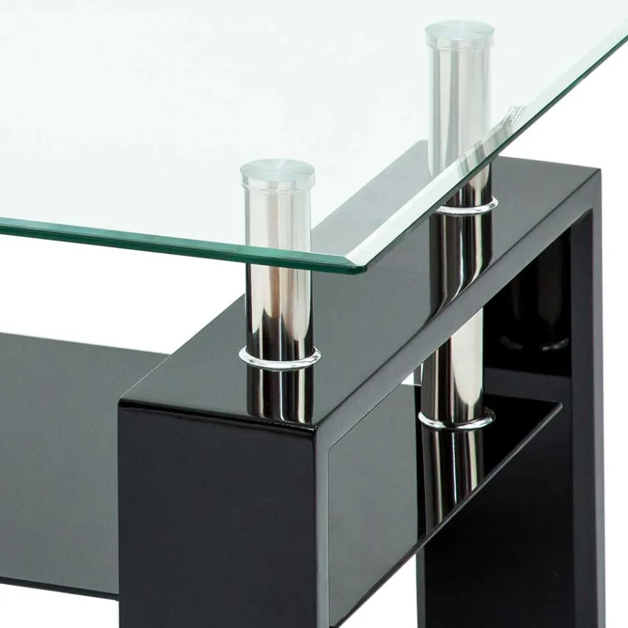 New Wohnen 100x60 Wohnzimmertisch aus Glas - Shian