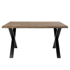 Outlet Wohnen 140x95 X-Fuß Esstisch & 4 Stühle - Turino (fünfteilig)