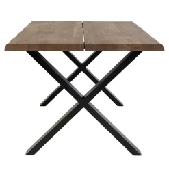 Outlet Wohnen 140x95 X-Fuß Esstisch & 4 Stühle - Turino (fünfteilig)