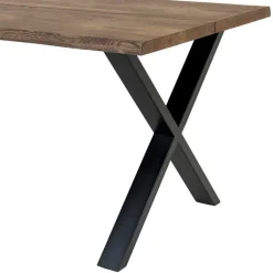 Outlet Wohnen 140x95 X-Fuß Esstisch & 4 Stühle - Turino (fünfteilig)