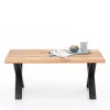 New Wohnen X-Fuß Sofatisch mit Live Edge Holzplatte - Riconia
