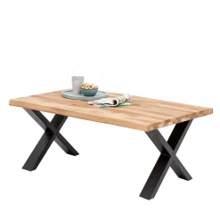 New Wohnen X-Fuß Sofatisch mit Live Edge Holzplatte - Riconia