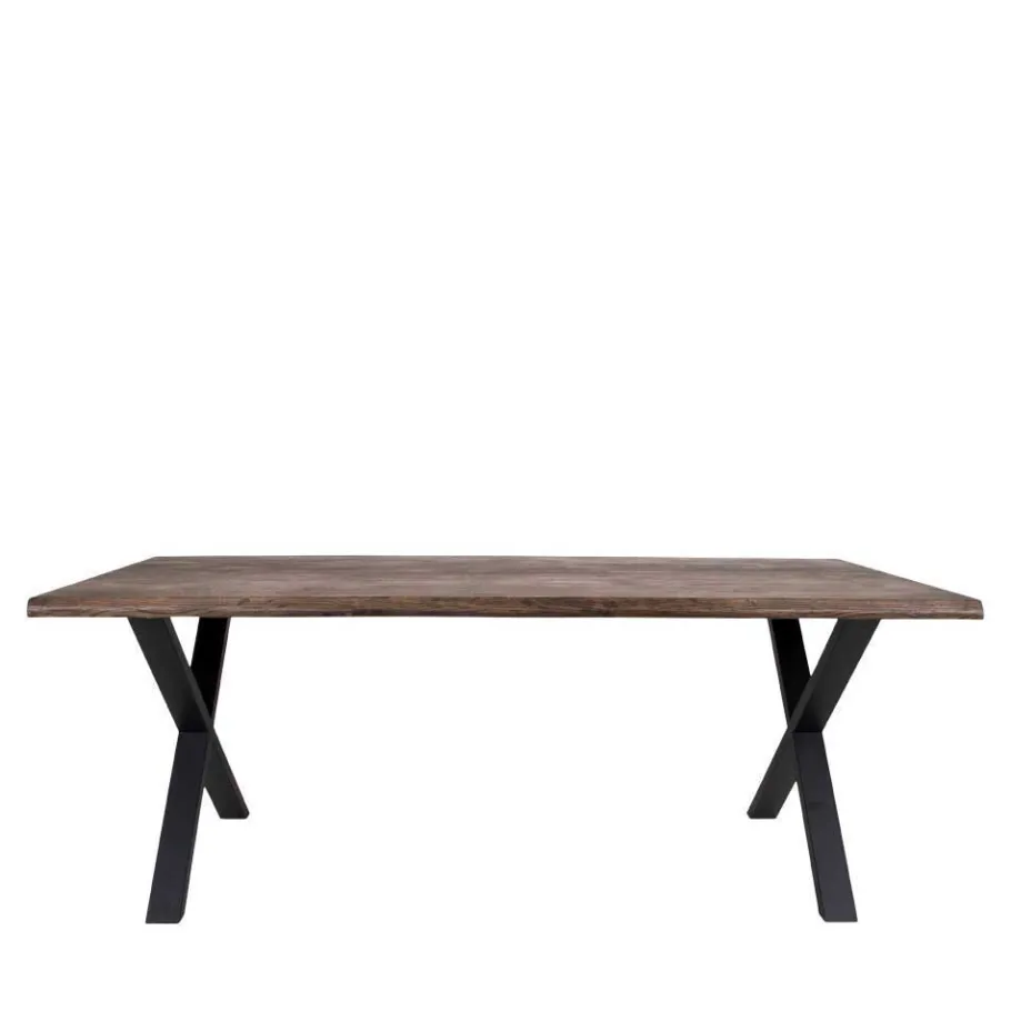 Sale Wohnen X-Fuß-Tisch & Samtstühle - Domniar (siebenteilig)