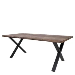 Sale Wohnen X-Fuß-Tisch & Samtstühle - Domniar (siebenteilig)