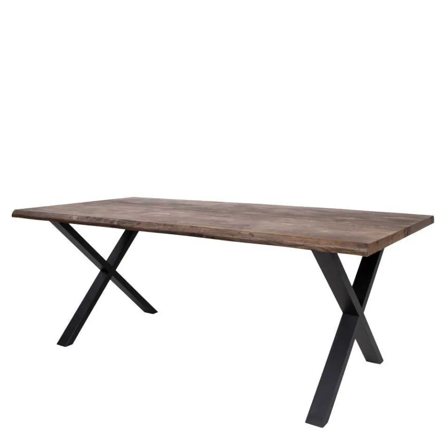 Sale Wohnen X-Fuß-Tisch & Samtstühle - Domniar (siebenteilig)