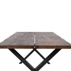 Sale Wohnen X-Fuß-Tisch & Samtstühle - Domniar (siebenteilig)