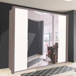 Discount Wohnen XL Kleiderschrank mit Spiegel - Tivierto