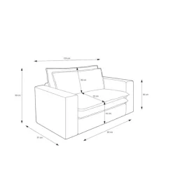 Sale Wohnen XL Sessel mit Hocker in Anthrazit - Ruffos (zweiteilig)