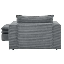 Sale Wohnen XL Sessel mit Hocker in Anthrazit - Ruffos (zweiteilig)