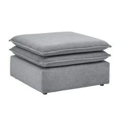 Sale Wohnen XL Sessel mit Hocker in Anthrazit - Ruffos (zweiteilig)