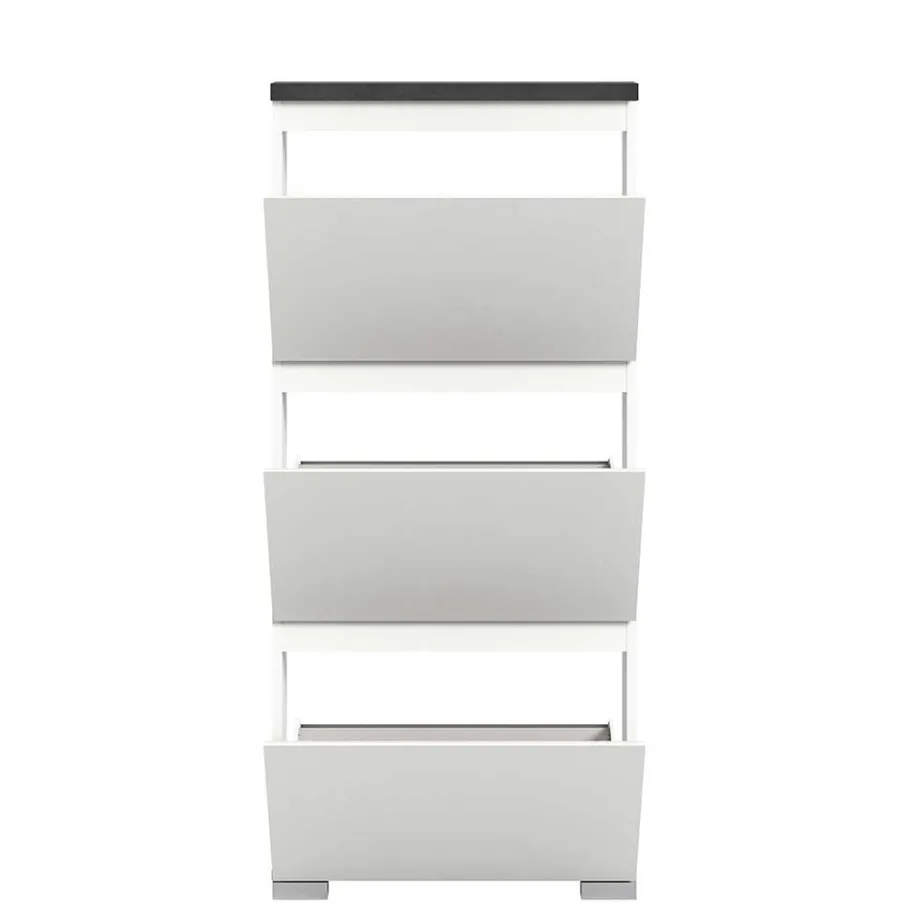 Online Wohnen 60x127x18 60 cm breiter Schuhschrank mit drei Walzen - Suad