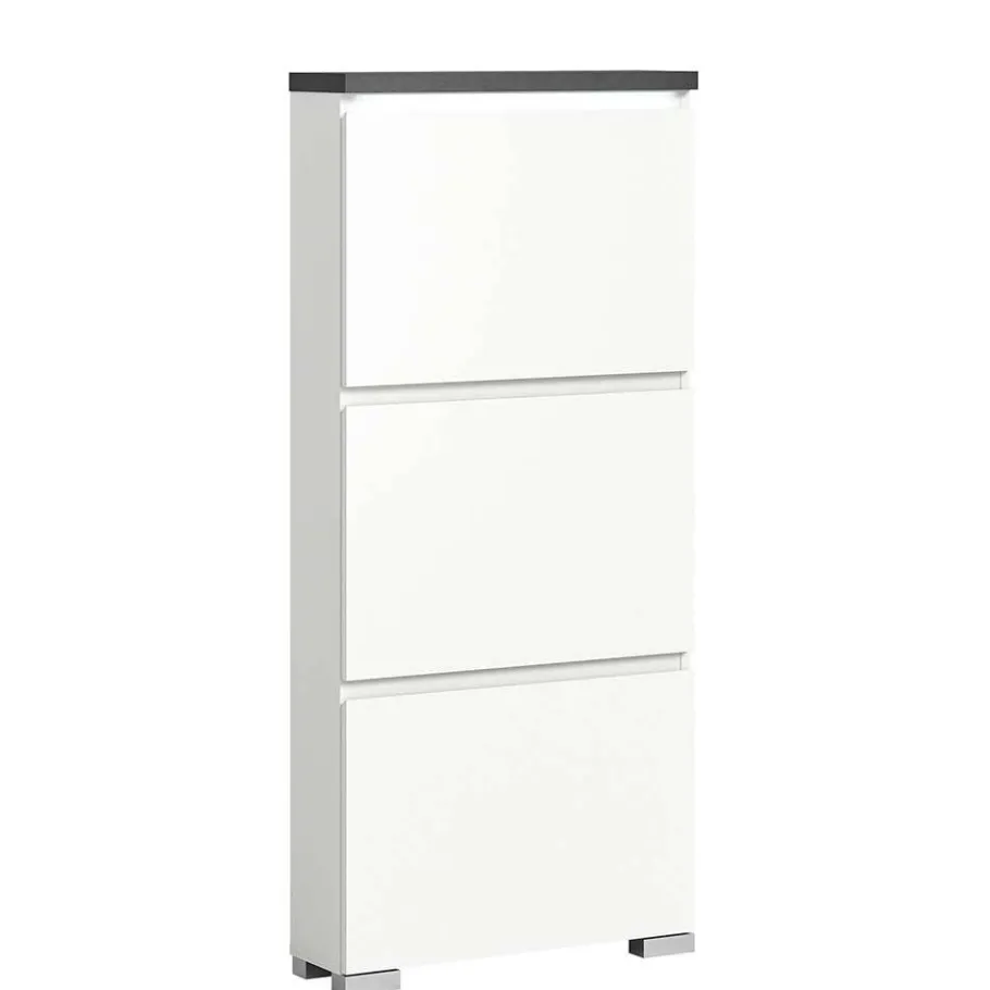 Online Wohnen 60x127x18 60 cm breiter Schuhschrank mit drei Walzen - Suad