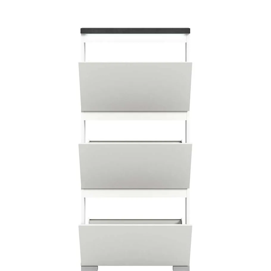 Online Wohnen 60x127x18 60 cm breiter Schuhschrank mit drei Walzen - Suad