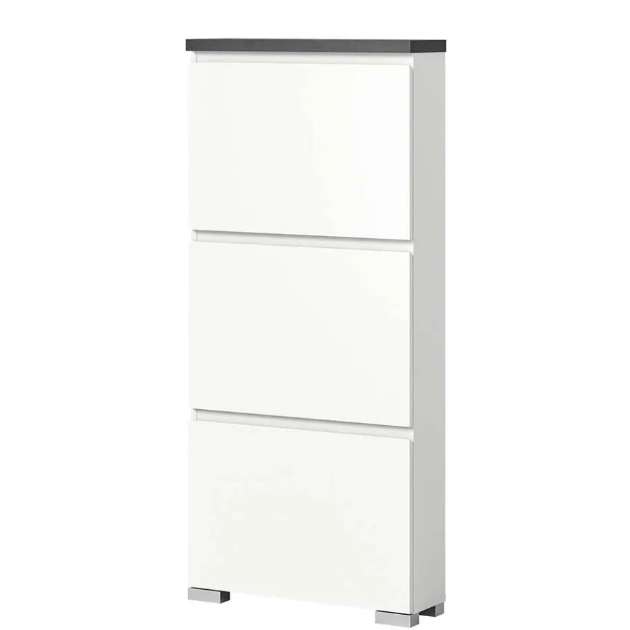 Online Wohnen 60x127x18 60 cm breiter Schuhschrank mit drei Walzen - Suad