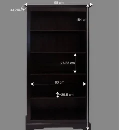 New Wohnen 98x184x44 5 Fächer Bücherregal im Kolonialstil - Islando