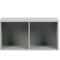 Hot Wohnen 81x41x35 2 Fächer Regal in Grau lackiert - Lanik