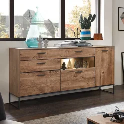 Best Wohnen 175x91x48 Anrichte im Factory Design - Xindus