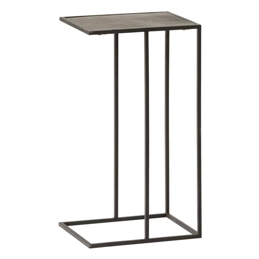 Outlet Wohnen 40x70x30 Anstelltisch in Bronze und Schwarz - Haik