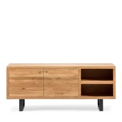 Best Wohnen 180x75x45 Asteiche Sideboard mit Metallfüßen - Ventida