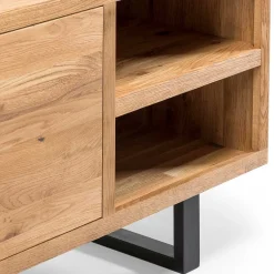 Best Wohnen 180x75x45 Asteiche Sideboard mit Metallfüßen - Ventida