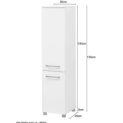 New Wohnen 30x135x35 Bad Hochschrank für Stand- & Wandmontage - Anjunica