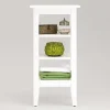 Outlet Wohnen 42x85x31 Bad Regal aus Kiefer in Weiß lasiert - Lousias