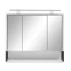 Outlet Wohnen 70x68x16 Bad Spiegelschrank aus Stahl in Weiß - Ismilav