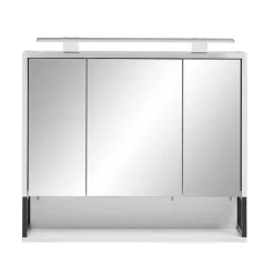 Outlet Wohnen 70x68x16 Bad Spiegelschrank aus Stahl in Weiß - Ismilav