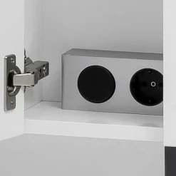 Outlet Wohnen 70x68x16 Bad Spiegelschrank aus Stahl in Weiß - Ismilav