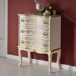 Best Wohnen 58x80x31 Barock Kommode mit drei Schubladen - Iviada