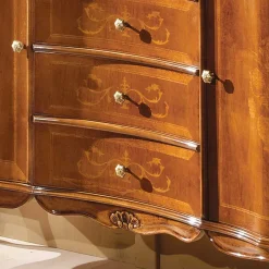 Hot Wohnen 133x90x42 Barock Sideboard in Nussbaumfarben - Motiz