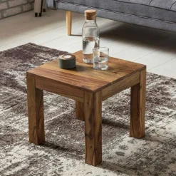 Wohnen 45x40x45 Beistelltisch aus Massivholz Sheesham - Hoslo