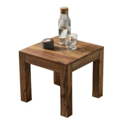 Wohnen 45x40x45 Beistelltisch aus Massivholz Sheesham - Hoslo