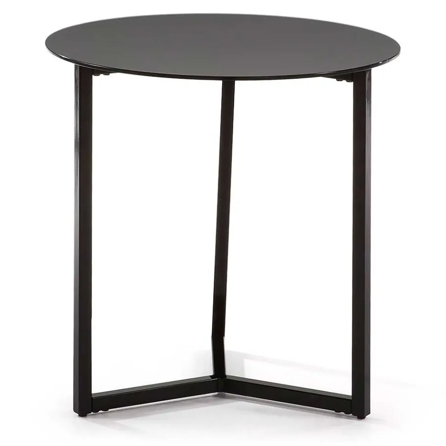 Clearance Wohnen 50x50x50 Beistelltisch aus Schwarzglas - Nexter