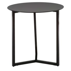 Clearance Wohnen 50x50x50 Beistelltisch aus Schwarzglas - Nexter