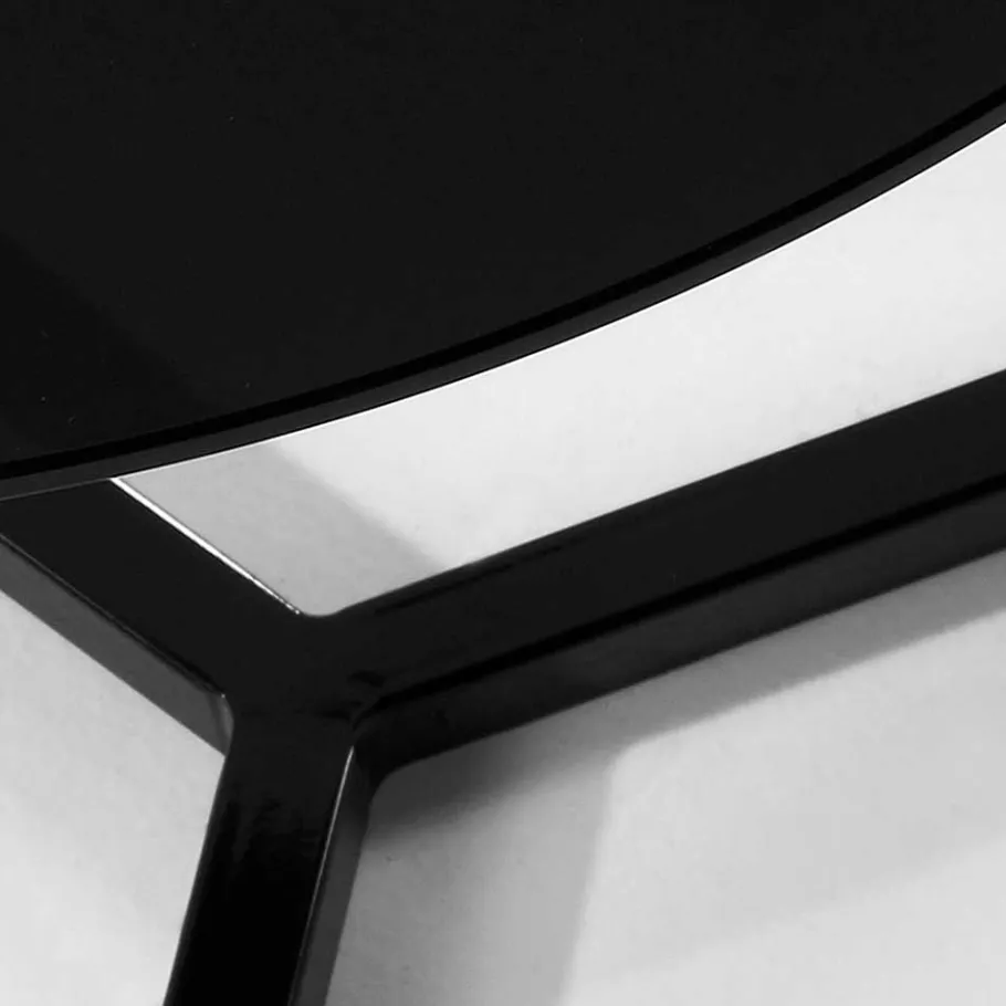 Clearance Wohnen 50x50x50 Beistelltisch aus Schwarzglas - Nexter