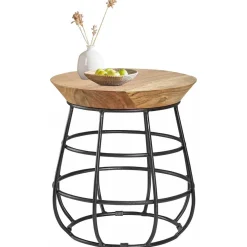 Outlet Wohnen 45x46x45 Beistelltisch mit Gittergestell - Zynadon