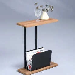Best Wohnen 50x60x20 Beistelltisch mit Zeitungsständer - Gruskom