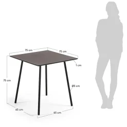 Outlet Wohnen 75x75x75 Beton Tisch mit 4-Fußgestell - Zegrad