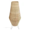 New Wohnen 30x70x30 Bodenleuchte aus Rattan Geflecht in Beige - Jannios
