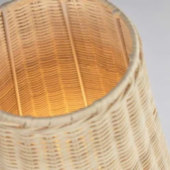 New Wohnen 30x70x30 Bodenleuchte aus Rattan Geflecht in Beige - Jannios
