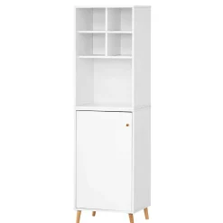 Hot Wohnen 51x185x41 Büro Regal Schrank in Weiß - Obtin