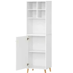 Hot Wohnen 51x185x41 Büro Regal Schrank in Weiß - Obtin