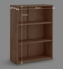 Wohnen 80x112x33 Büroregal aus Buche Massivholz - Bash