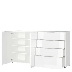 Sale Wohnen 184x101x42 cm Design Sideboard mit Glas Beschichtung - Daven