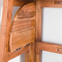 Outlet Wohnen 64x148x44 cm Eckregal aus Akazie Massivholz - Skylive