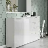 Clearance Wohnen 186x107x40 cm Hochglanz Sideboard in Weiß - Alida