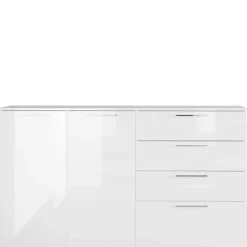 Clearance Wohnen 186x107x40 cm Hochglanz Sideboard in Weiß - Alida