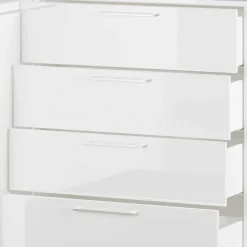Clearance Wohnen 186x107x40 cm Hochglanz Sideboard in Weiß - Alida