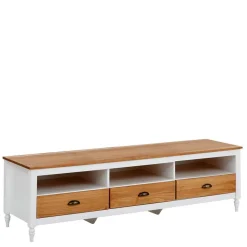 Outlet Wohnen 160x45x45 cm Landhaus TV Board mit Metallgriffen - Xasimir